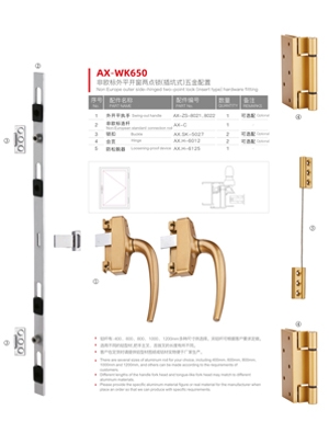 非歐標外平開窗兩點鎖(插坑式)系列